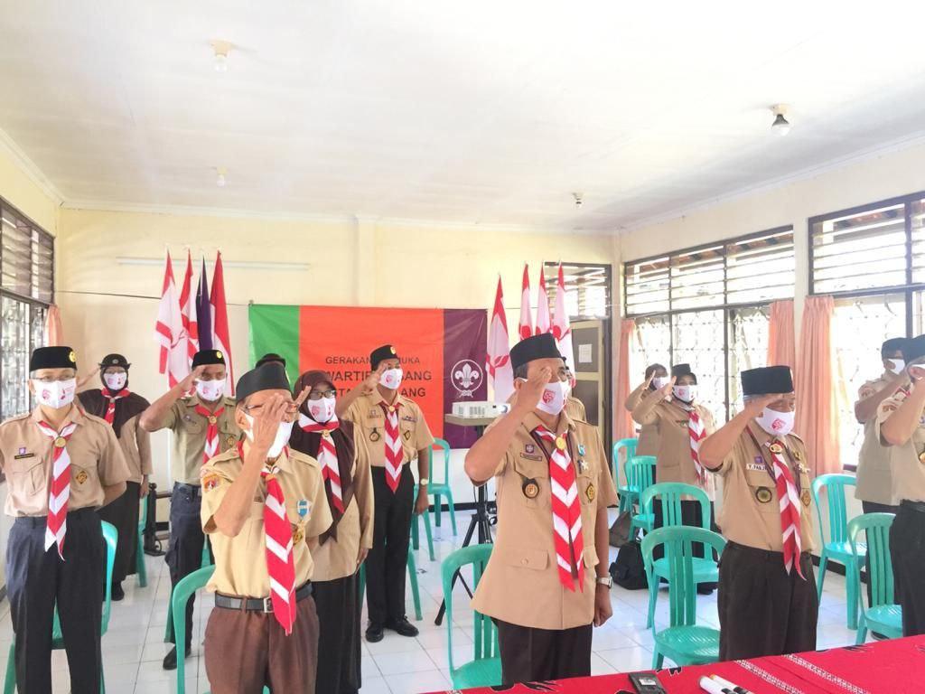 Kwartir Cabang Kota Magelang ikuti Upacara Hari Pramuka Kwarda Jawa Tengah  Via Daring